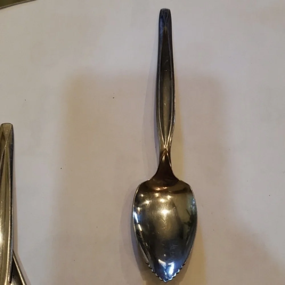 Set 6 Wm Rogers Stainless‎ Fruit Spoons Grapefruit Spoons